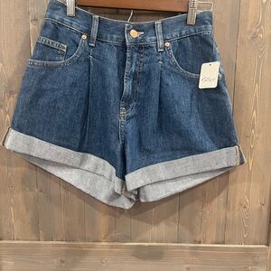 *NWT* Free People Dark Blue Jean Shorts